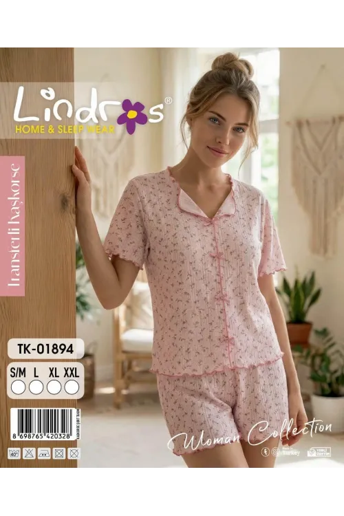 ieg™ Lindros TK-01894 Kadın Kaşkorse Kısa Kol Şort Takım