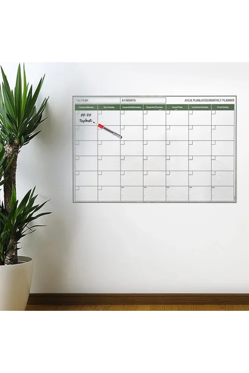 ieg™  Manyetik Yapışkanlı Bir Aylık Program Planlayıcı Takvim 85x56 cm