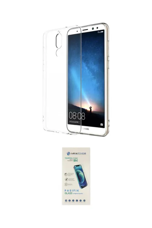 ieg™ Mate 10 Lite Kılıf Zirve Doku - Şeffaf Pasifik Cam Ekran Koruyucu