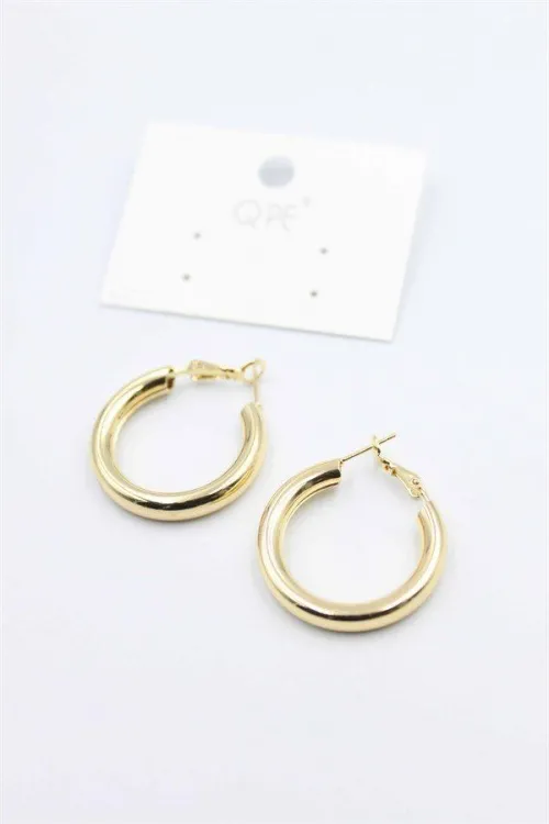 IEG - Metal Halka Küpe 2,5cm - Altın