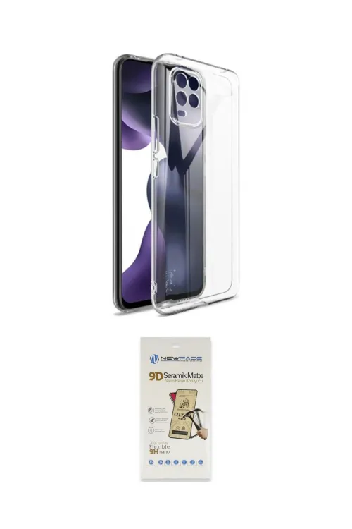 ieg™ Mi 10 Lite Kılıf Zirve Doku - Siyah Mat Seramik Nano Ekran Koruyucu