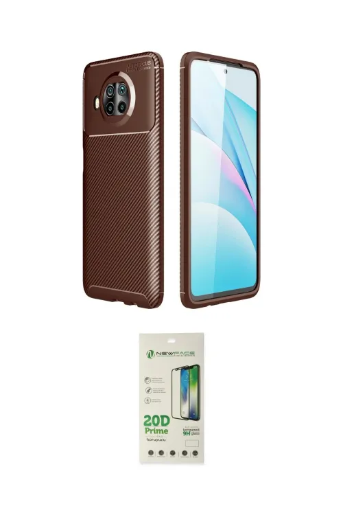 ieg™ Mi 10T Lite Kılıf Eksen Form Prime - Siyah 20D Premium Cam Ekran Koruyucu