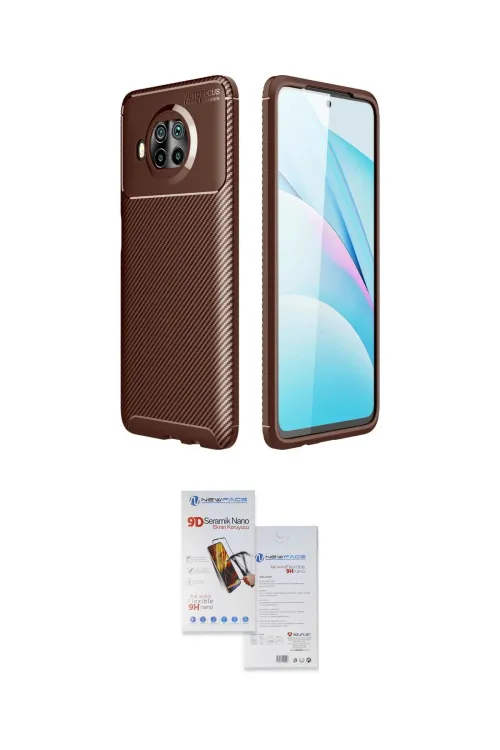 ieg™ Mi 10T Lite Kılıf Eksen Form Prime - Siyah Seramik Nano Ekran Koruyucu