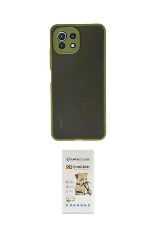ieg™ Mİ 11 Lite Kılıf Ahenk Çizgi Serisi - Siyah Mat Seramik Nano Ekran Koruyucu