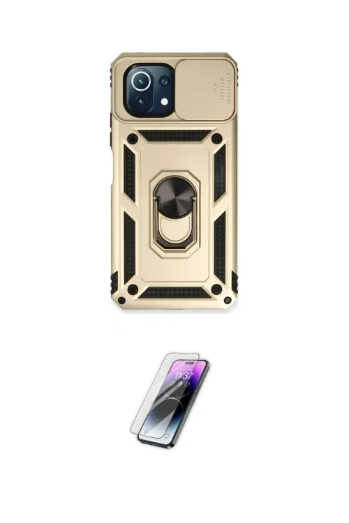 ieg™ Mİ 11 Lite Kılıf Ahenk Klasik - Şeffaf Pasifik Cam Ekran Koruyucu