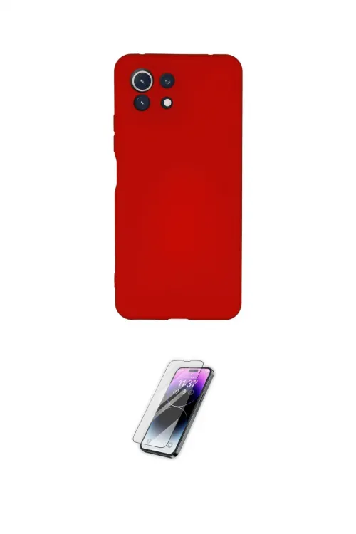 ieg™ Mİ 11 Lite Kılıf Ahenk Serisi - Şeffaf Pasifik Cam Ekran Koruyucu