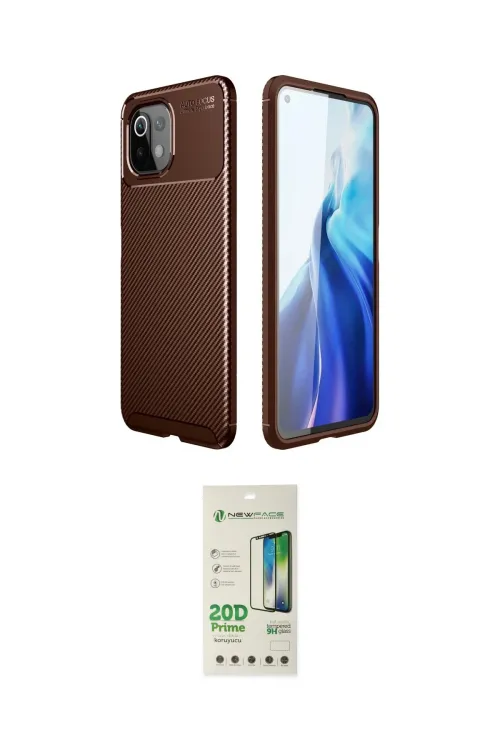 ieg™ Mİ 11 Lite Kılıf Eksen Form Prime - Siyah 20D Premium Cam Ekran Koruyucu