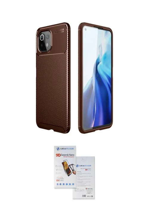 ieg™ Mİ 11 Lite Kılıf Eksen Form Prime - Siyah Seramik Nano Ekran Koruyucu