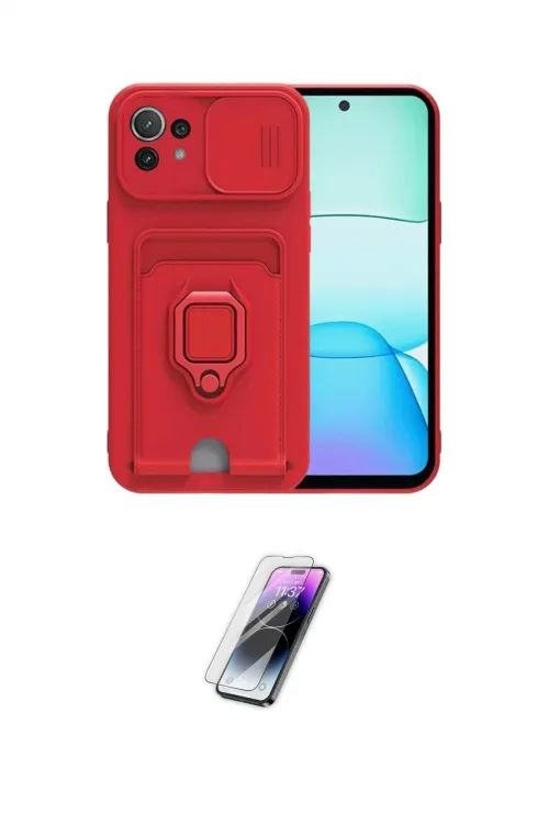 ieg™ Mİ 11 Lite Kılıf Vadi Form Prime - Şeffaf Pasifik Cam Ekran Koruyucu