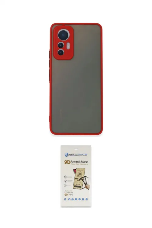 ieg™ Mi 12 Lite Kılıf Ahenk Çizgi Serisi - Siyah Mat Seramik Nano Ekran Koruyucu
