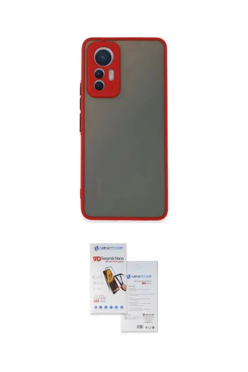 ieg™ Mi 12 Lite Kılıf Ahenk Çizgi Serisi - Siyah Seramik Nano Ekran Koruyucu