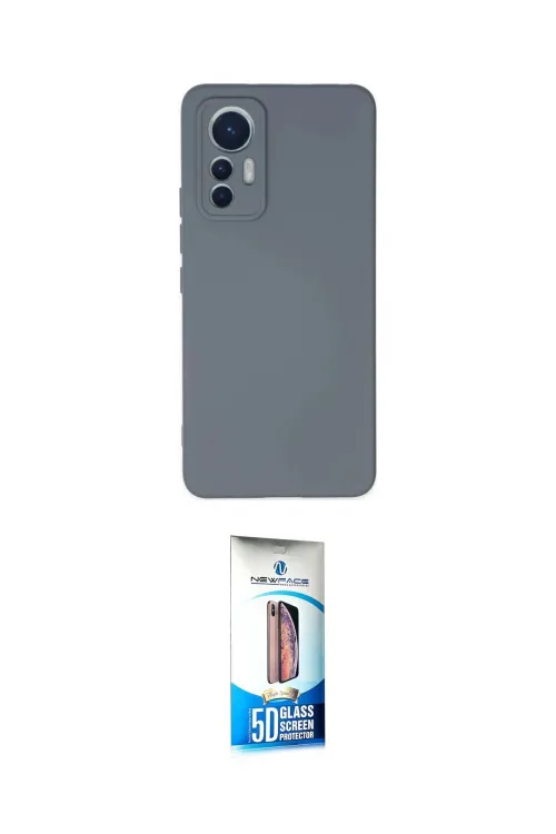 ieg™ Mi 12 Lite Kılıf Ahenk Serisi - Siyah 5D Eko Cam Ekran Koruyucu