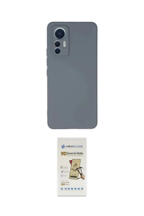 ieg™ Mi 12 Lite Kılıf Ahenk Serisi - Siyah Mat Seramik Nano Ekran Koruyucu
