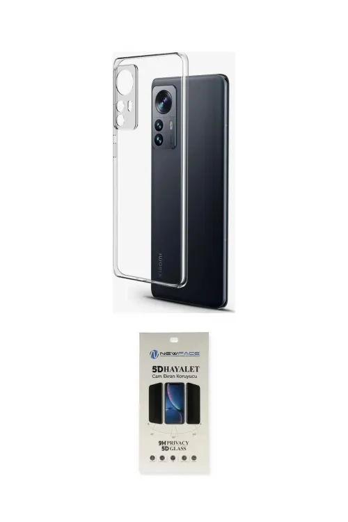 ieg™ Mi 12 Lite Kılıf Zirve Doku - Siyah 5D Hayalet Cam Ekran Koruyucu