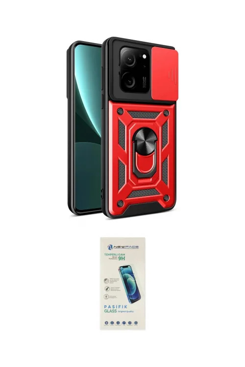 ieg™ Mi 13T Pro Kılıf Ahenk Klasik - Şeffaf Pasifik Cam Ekran Koruyucu
