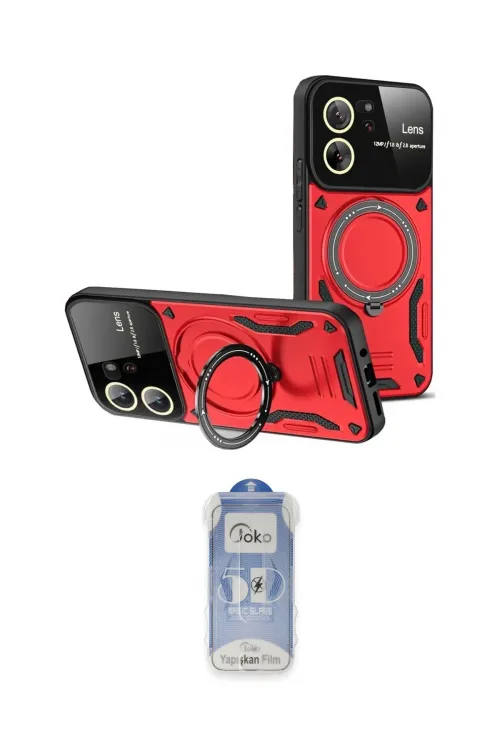 ieg™ Mi 13T Pro Kılıf Kıvılcım Modern Serisi - Siyah Joko Magic 5D Cam
