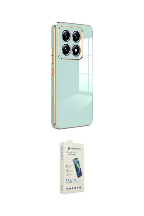 ieg™ Mi 14T Pro Kılıf Yankı Serisi - Şeffaf Pasifik Cam Ekran Koruyucu