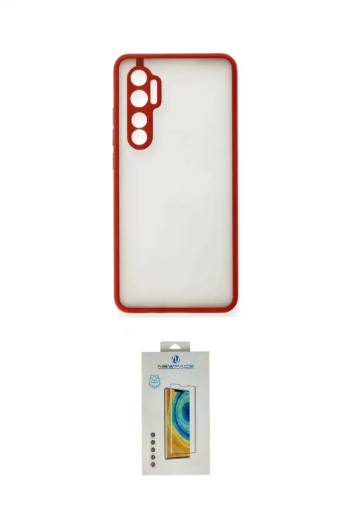 ieg™ Mi Note 10 Lite Kılıf Ahenk Çizgi Serisi - Şeffaf Polymer Nano Ekran Koruyucu