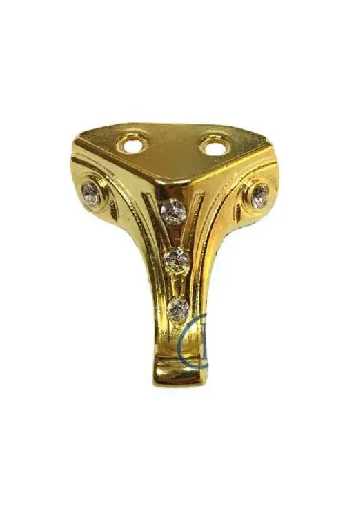 ieg™ Moda Taşlı Ahşap Sandık Ayağı, Kutu Ayak 3,5 cm - Sarı, 50 Adet