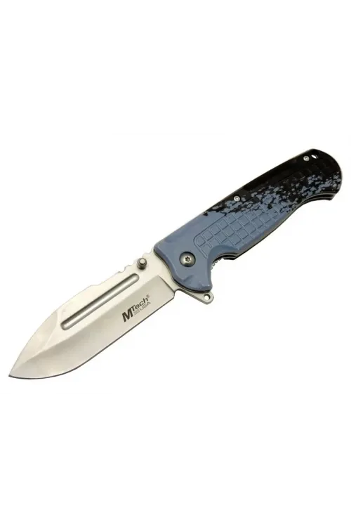 ieg™ Mtech 4281 Mavi Kamp Çakı 21cm - Yarı Otomatik, Kemerlikli, Oluklu