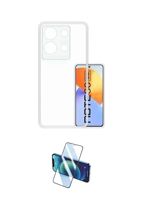 ieg™ Note 30 Kılıf Zirve Doku - Siyah 3D Antistatik Cam Ekran Koruyucu