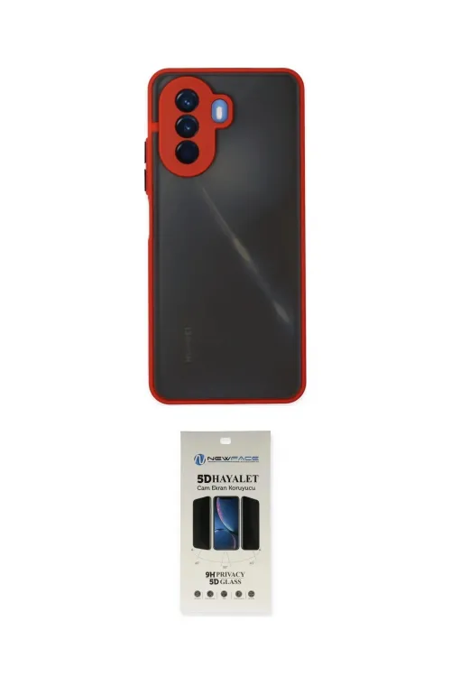 ieg™ Nova Y70 Kılıf Ahenk Çizgi Serisi - Siyah 5D Hayalet Cam Ekran Koruyucu