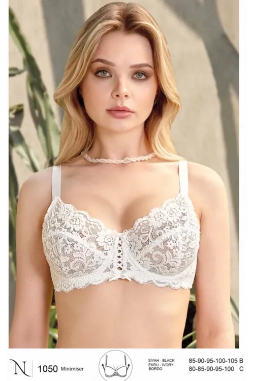 ieg™ Nurteks 1050 Kadın Balenli Dantelli Toparlayıcı Sütyen