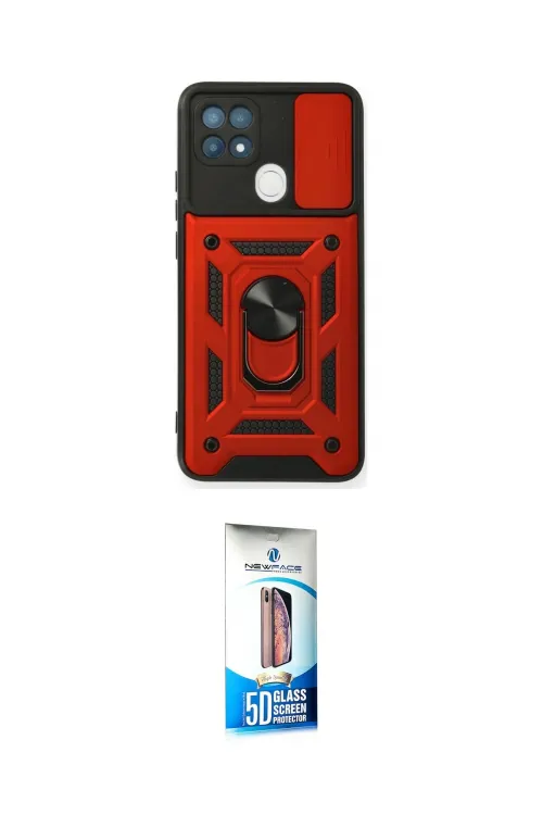 ieg™ Oppo A15 Kılıf Ahenk Klasik - Siyah 5D Eko Cam Ekran Koruyucu