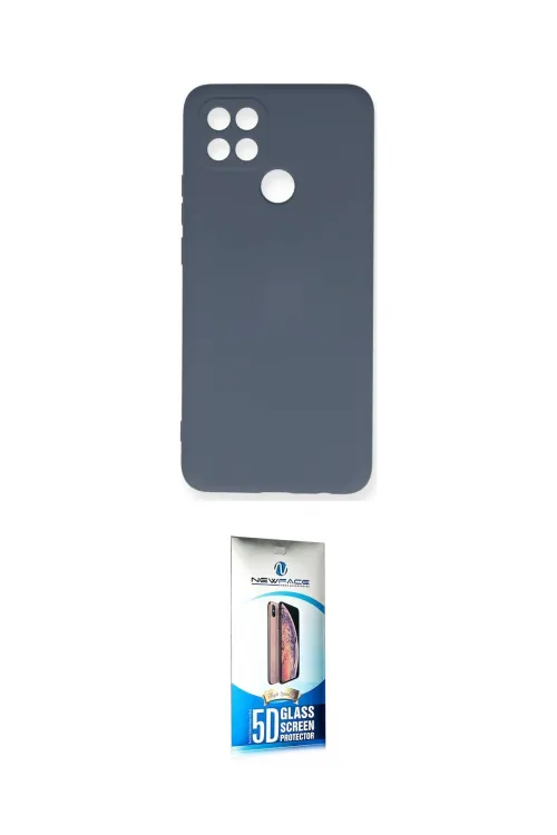 ieg™ Oppo A15 Kılıf Ahenk Serisi - Siyah 5D Eko Cam Ekran Koruyucu