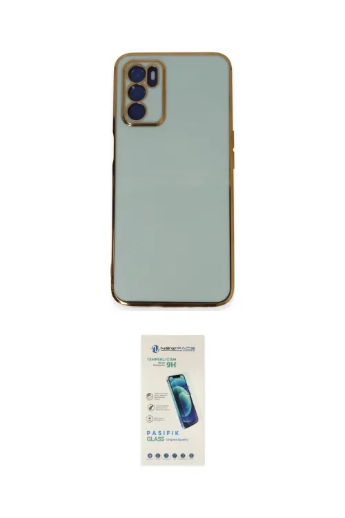 ieg™ Oppo A16 Kılıf Yankı Serisi - Şeffaf Pasifik Cam Ekran Koruyucu