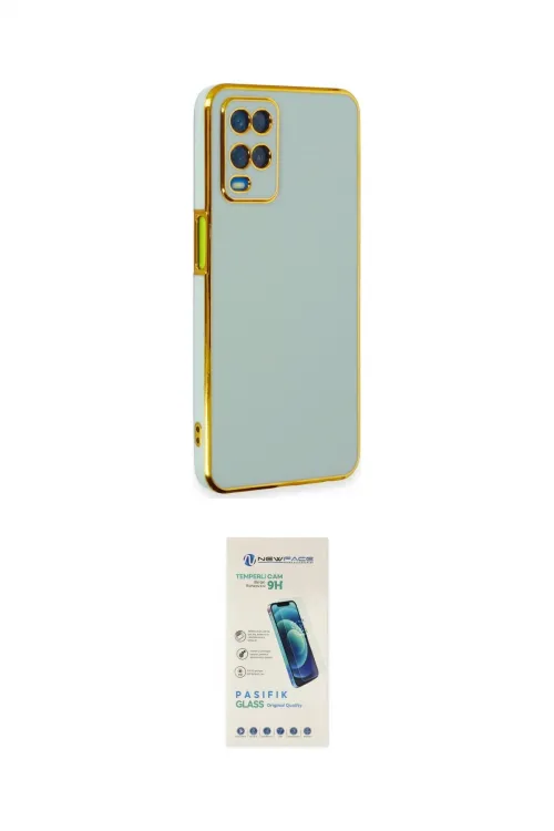 ieg™ Oppo A54 4G Kılıf Yankı Serisi - Şeffaf Pasifik Cam Ekran Koruyucu