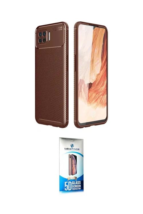 ieg™ Oppo A73 Kılıf Eksen Form Prime - Siyah 5D Eko Cam Ekran Koruyucu