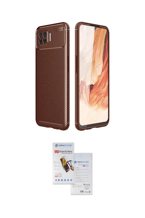 ieg™ Oppo A73 Kılıf Eksen Form Prime - Siyah Seramik Nano Ekran Koruyucu
