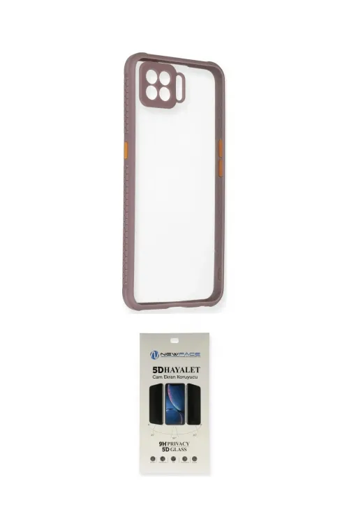 ieg™ Oppo A73 Kılıf Nova Asil Özel Seri - Siyah 5D Hayalet Cam Ekran Koruyucu