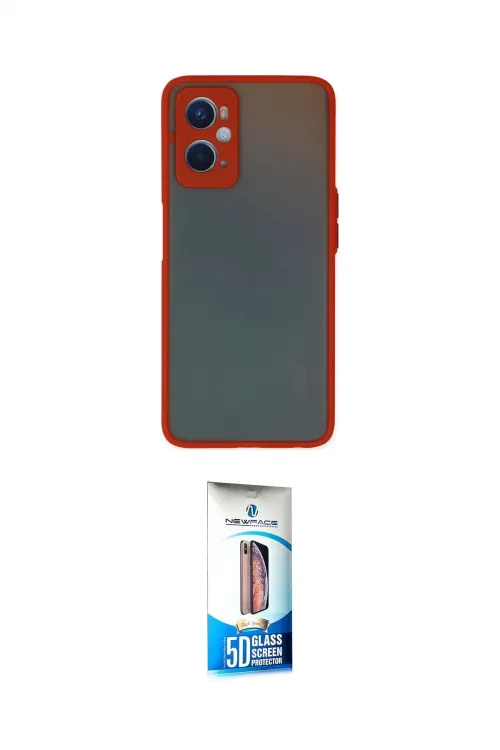 ieg™ Oppo A96 Kılıf Ahenk Çizgi Serisi - Siyah 5D Eko Cam Ekran Koruyucu
