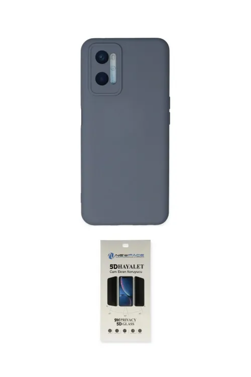 ieg™ Oppo A96 Kılıf Ahenk Serisi - Siyah 5D Hayalet Cam Ekran Koruyucu