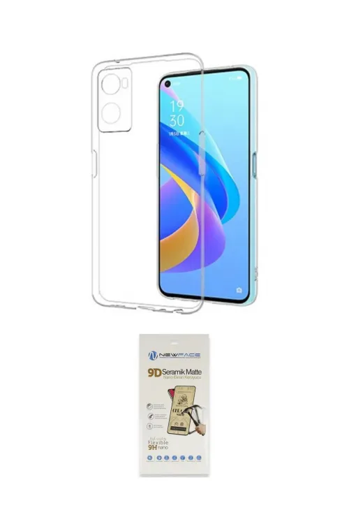 ieg™ Oppo A96 Kılıf Zirve Doku - Siyah Mat Seramik Nano Ekran Koruyucu