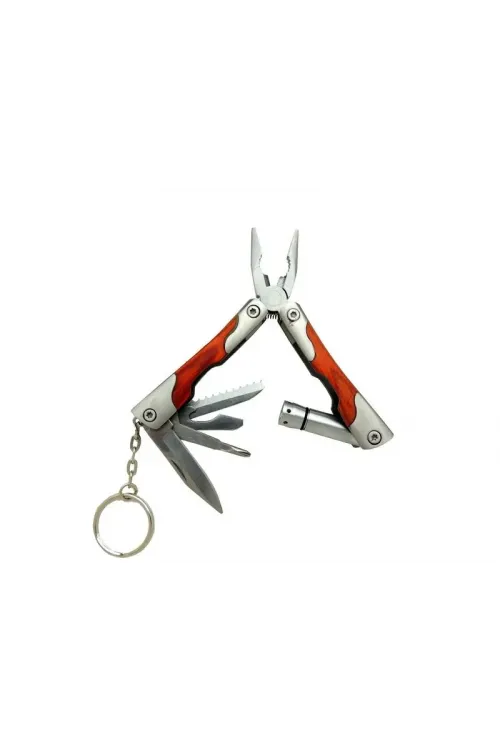 ieg™ P 1172 Ahşap Mini Çok Amaçlı Pense / Çakı 7cm - Ahşap Metal Sap (Multitool)