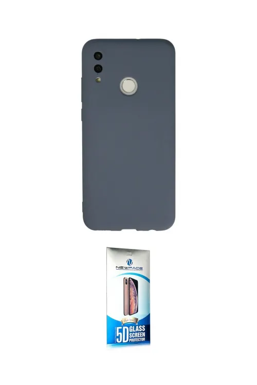 ieg™ P Smart 2019 Kılıf Ahenk Serisi - Siyah 5D Eko Cam Ekran Koruyucu