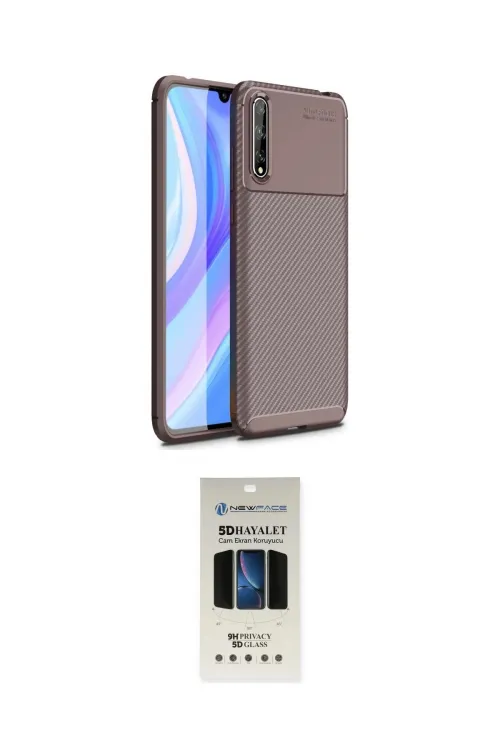 ieg™ P Smart S Kılıf Eksen Form Prime - Siyah 5D Hayalet Cam Ekran Koruyucu