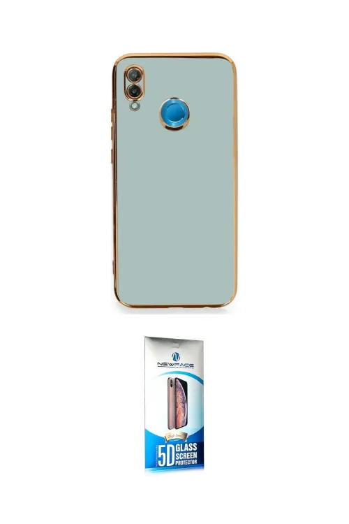 ieg™ P20 Lite Kılıf Yankı Serisi - Siyah 5D Eko Cam Ekran Koruyucu