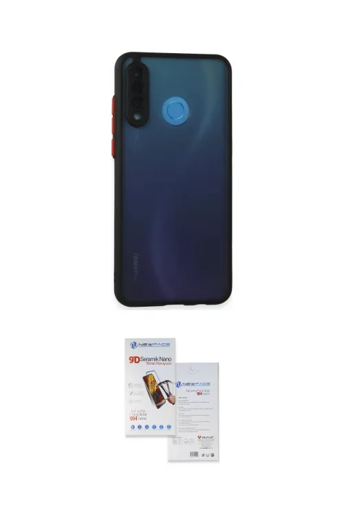 ieg™ P30 Lite Kılıf Ahenk Çizgi Serisi - Siyah Seramik Nano Ekran Koruyucu