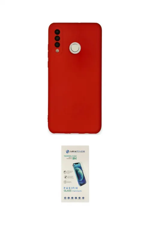 ieg™ P30 Lite Kılıf Ahenk Serisi - Şeffaf Pasifik Cam Ekran Koruyucu