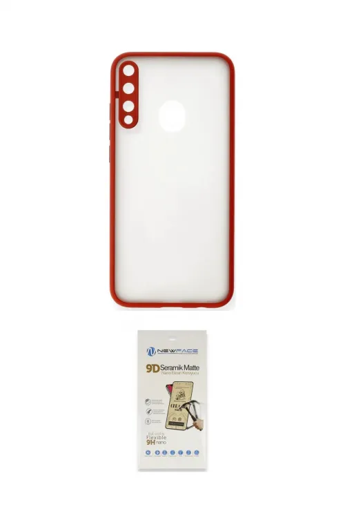 ieg™ P40 Lite E Kılıf Ahenk Çizgi Serisi - Siyah Mat Seramik Nano Ekran Koruyucu