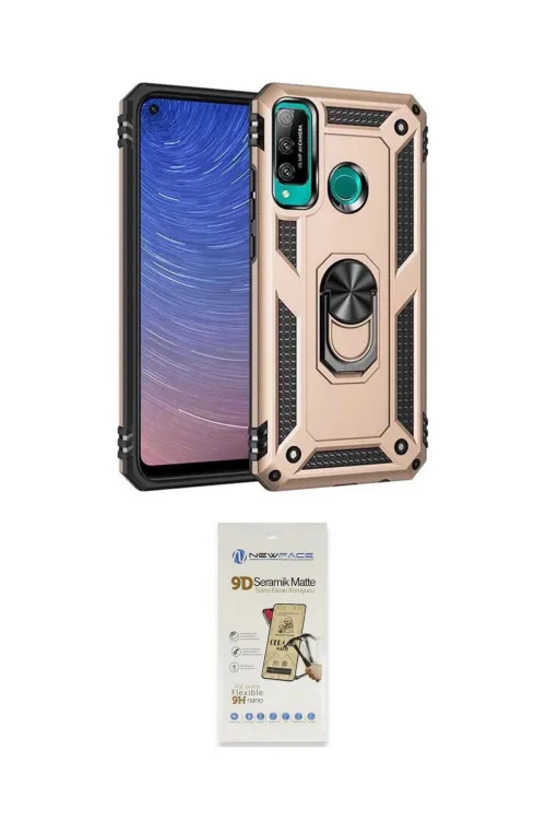 ieg™ P40 Lite E Kılıf Ahenk Klasik Koleksiyonu - Siyah Mat Seramik Nano Ekran Koruyucu