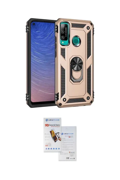 ieg™ P40 Lite E Kılıf Ahenk Klasik Koleksiyonu - Siyah Seramik Nano Ekran Koruyucu