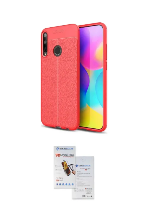 ieg™ P40 Lite E Kılıf Doruk Klasik Özel Seri - Siyah Seramik Nano Ekran Koruyucu