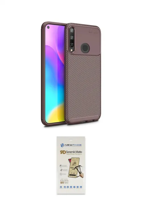 ieg™ P40 Lite E Kılıf Eksen Form Prime - Siyah Mat Seramik Nano Ekran Koruyucu