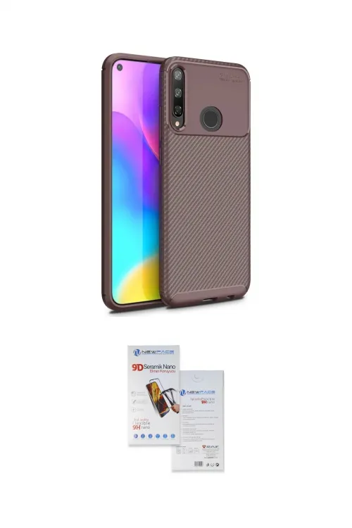 ieg™ P40 Lite E Kılıf Eksen Form Prime - Siyah Seramik Nano Ekran Koruyucu