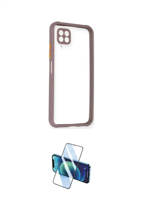 ieg™ P40 Lite Kılıf Nova Asil Özel Seri - Siyah 3D Antistatik Cam Ekran Koruyucu